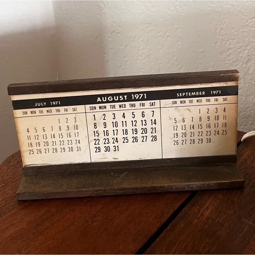 vintage 1971 1970s calendar